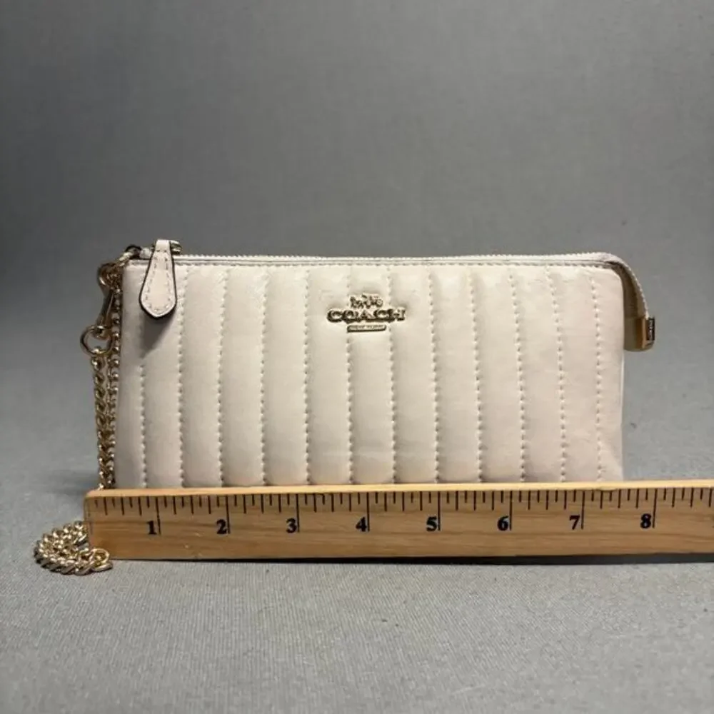 Coach Nolita 19 With Chain With Linear‎ Quilting Chalk White - Picture 15 of 16